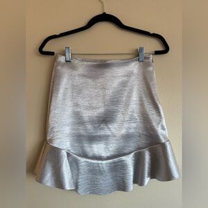 H&M Shimmering Silver Mini Skirt